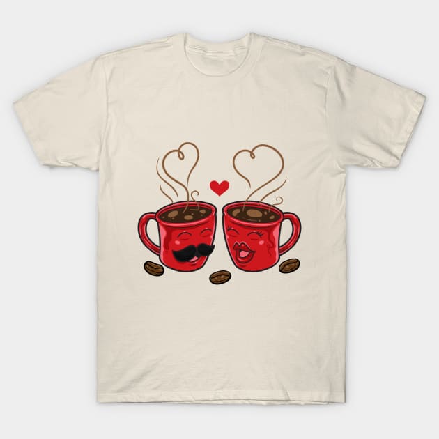 Coffee Together T-Shirt by AttireCafe